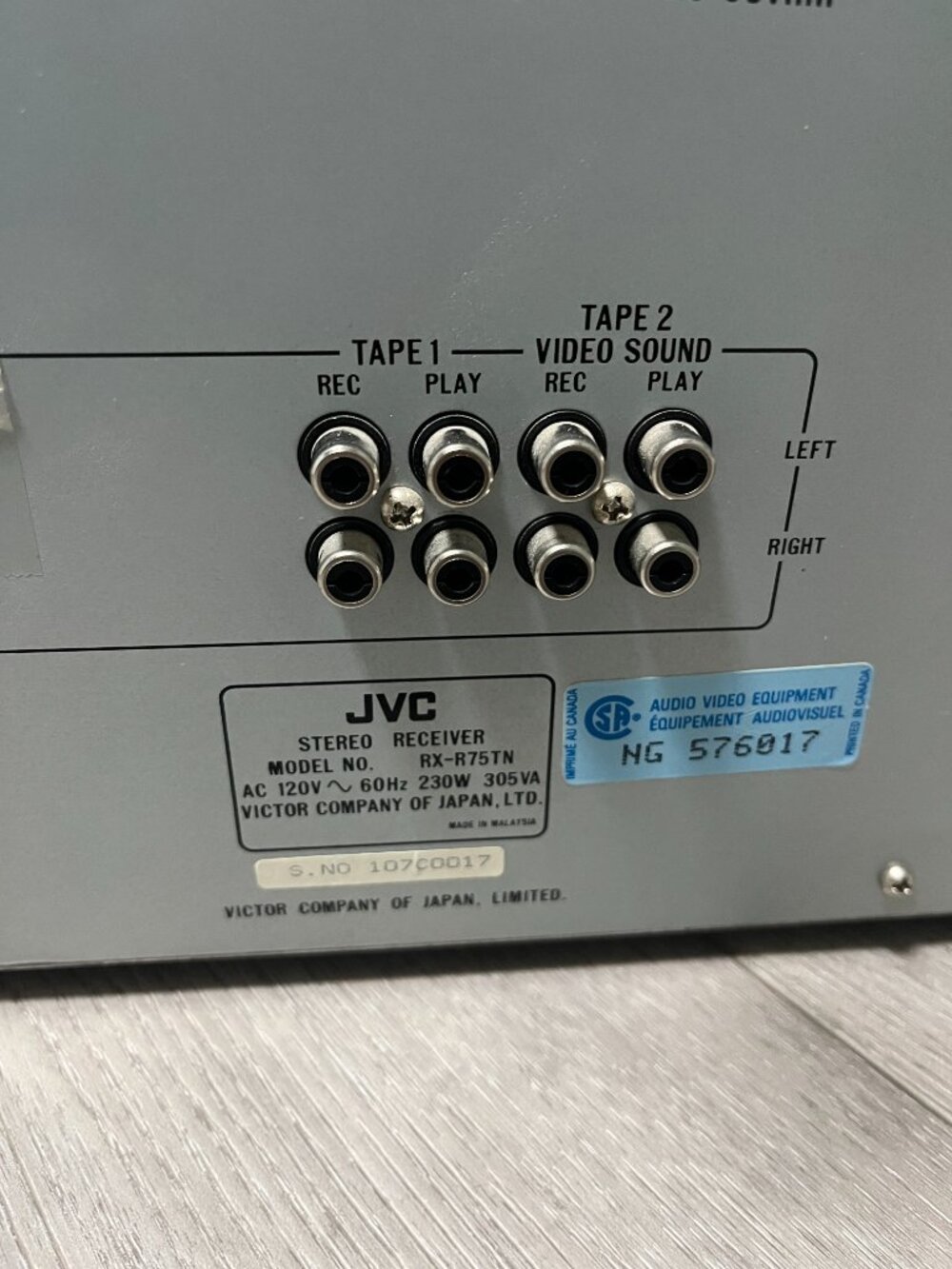 VINTAGE JVC RX-R75TN AMP and RECEIVER Tested Work - Picture 3 of 11